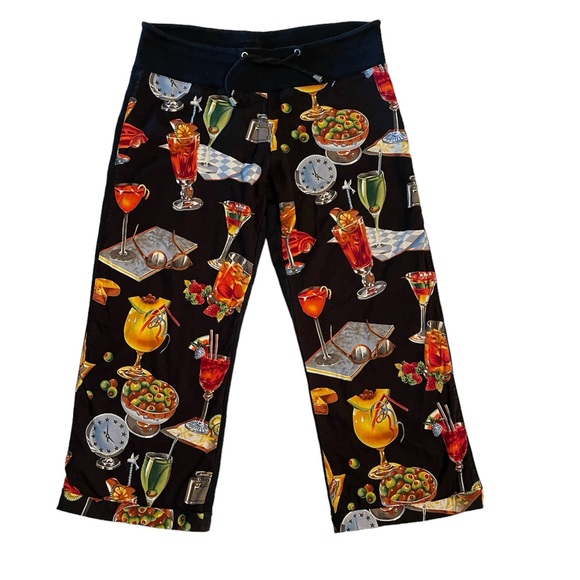 NILLA  SHIELDS Crop Pants, Party/Cocktail Motif, size 2, small, drawstring, FUN - Picture 1 of 4